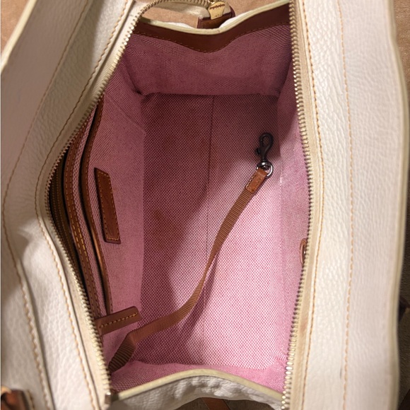 Dooney & Bourke Cream and Tan Satchel - Picture 3 of 7